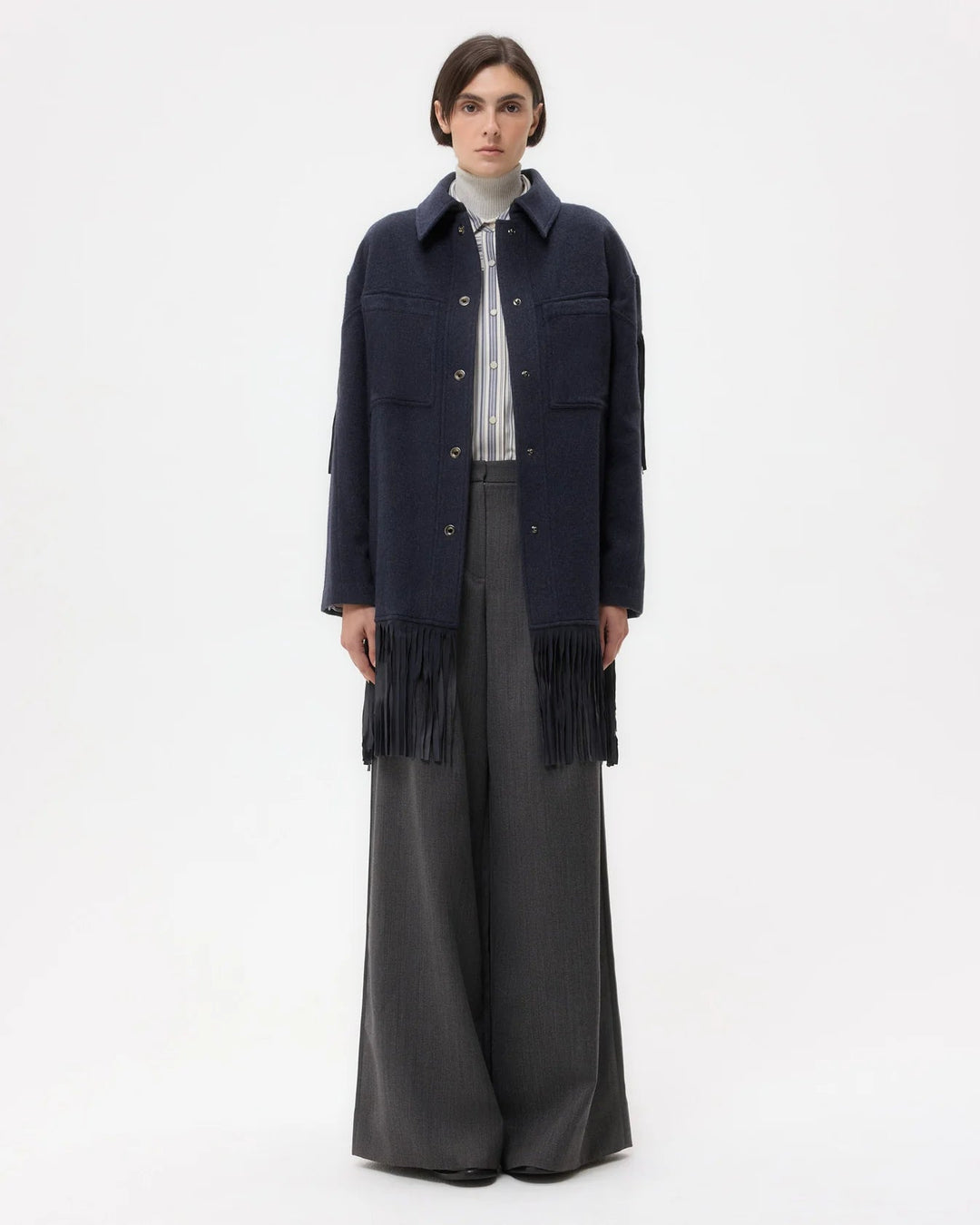 TWP - Midnight Cowboy Jacket in Cashmere Coating - Kalifornia Jean Bar