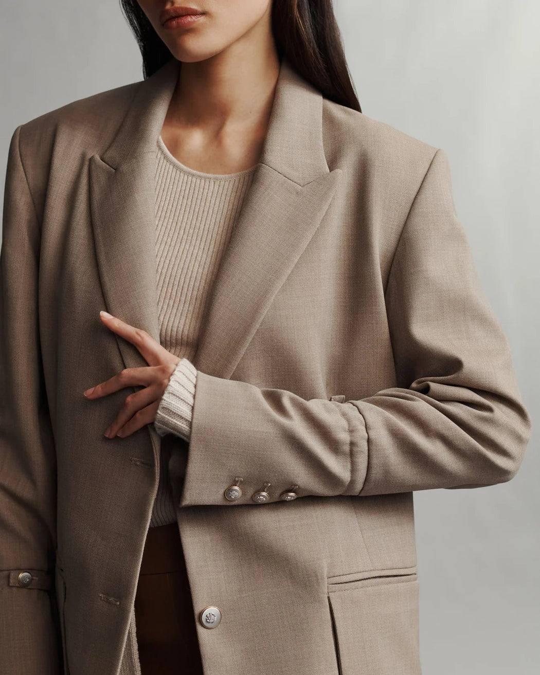 TWP - Mo Blazer in Light Wool Sandstone - Kalifornia Jean BarTWP - Mo Blazer in Light Wool Sandstone