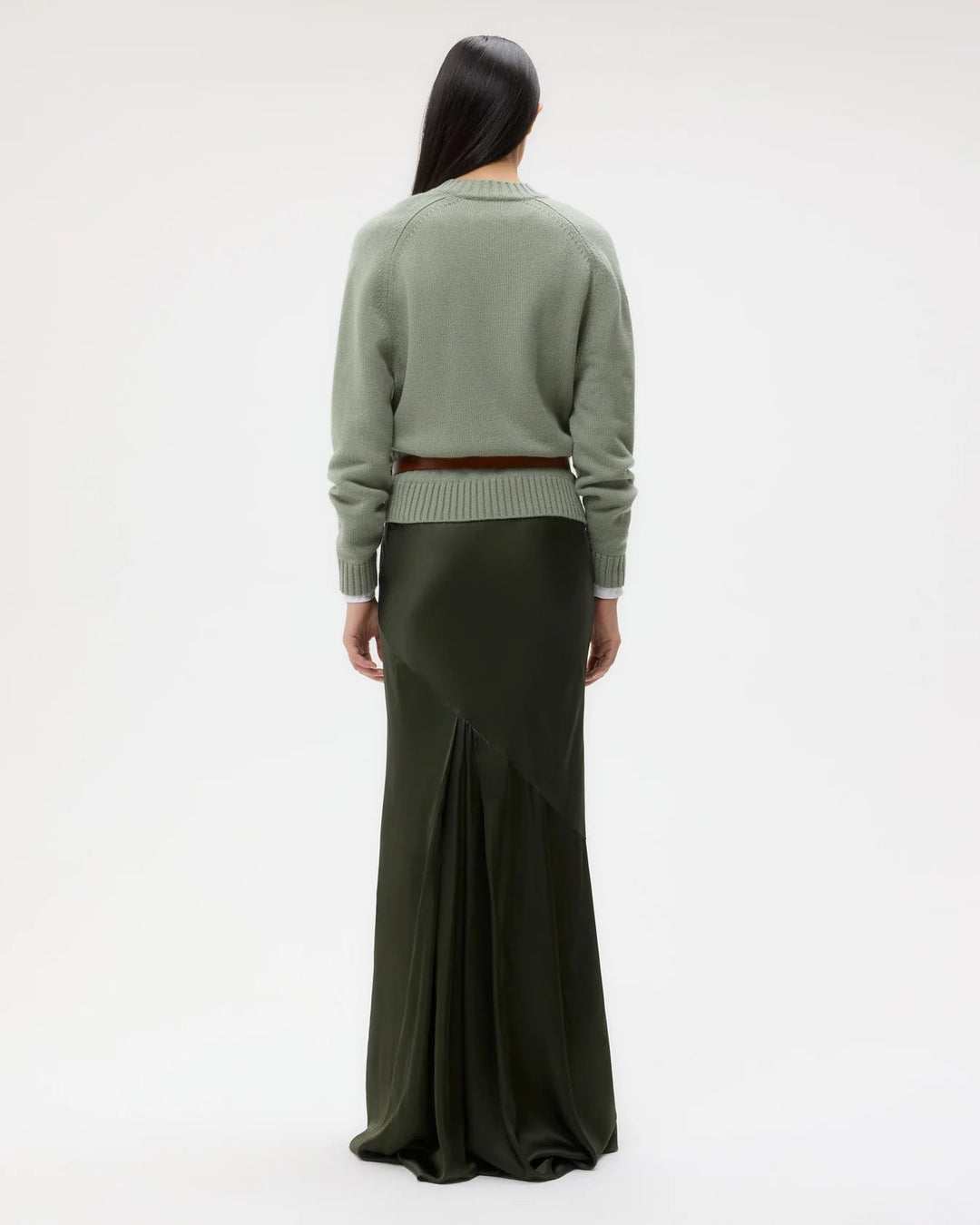 TWP - New Jill Crewneck in Martini Olive - Kalifornia Jean Bar