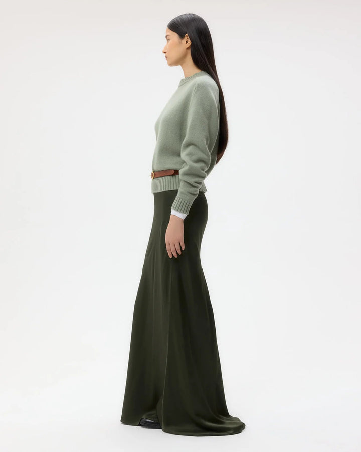 TWP - New Jill Crewneck in Martini Olive - Kalifornia Jean Bar