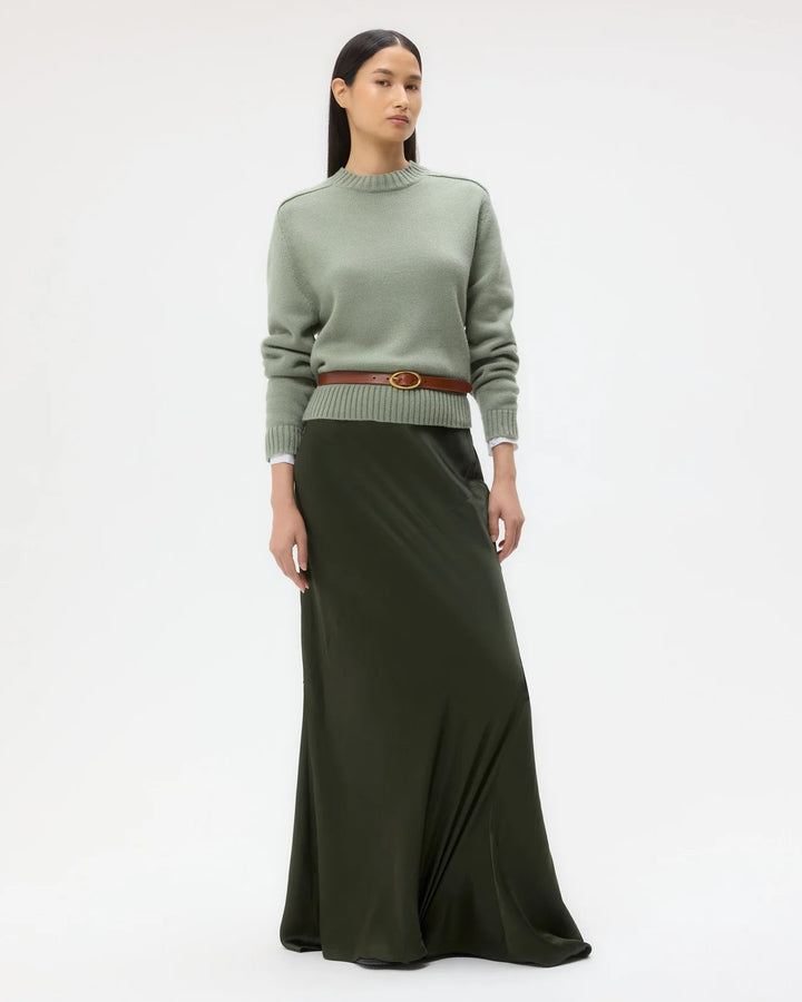 TWP - New Jill Crewneck in Martini Olive - Kalifornia Jean Bar