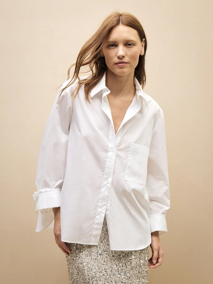 TWP - New Morning After Shirt in White - Kalifornia Jean Bar