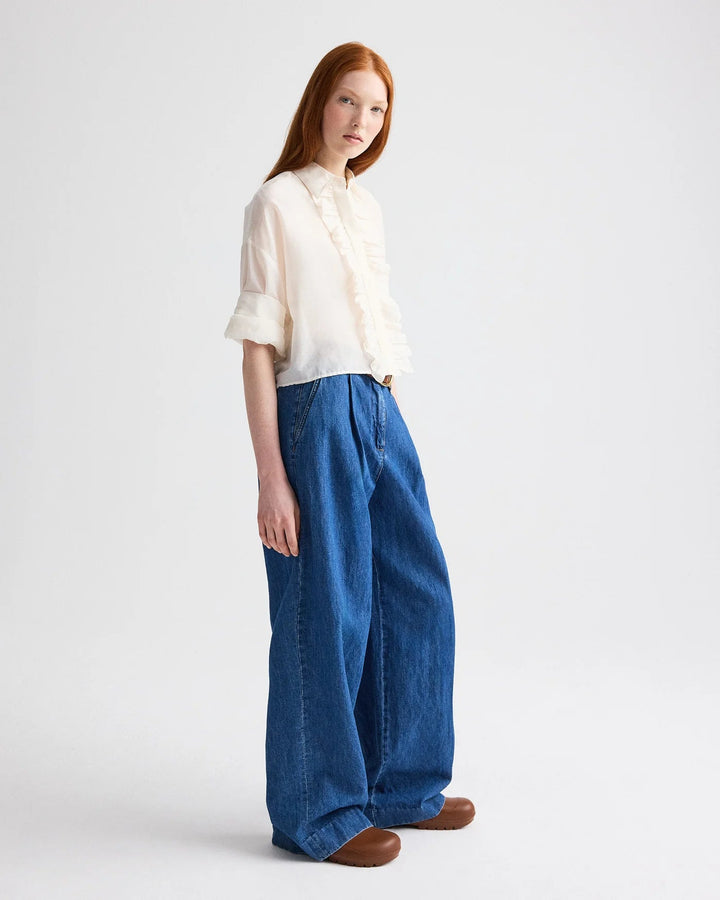TWP - Next Ex Ruffle Ivory Silk - Kalifornia Jean Bar
