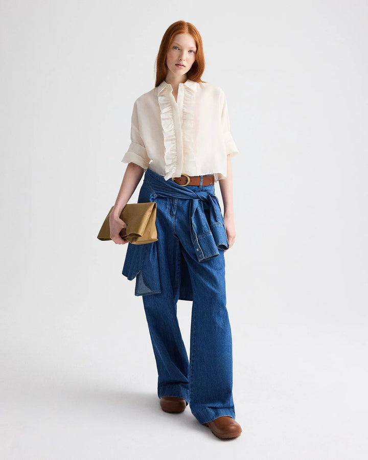 TWP - Next Ex Ruffle Ivory Silk - Kalifornia Jean Bar