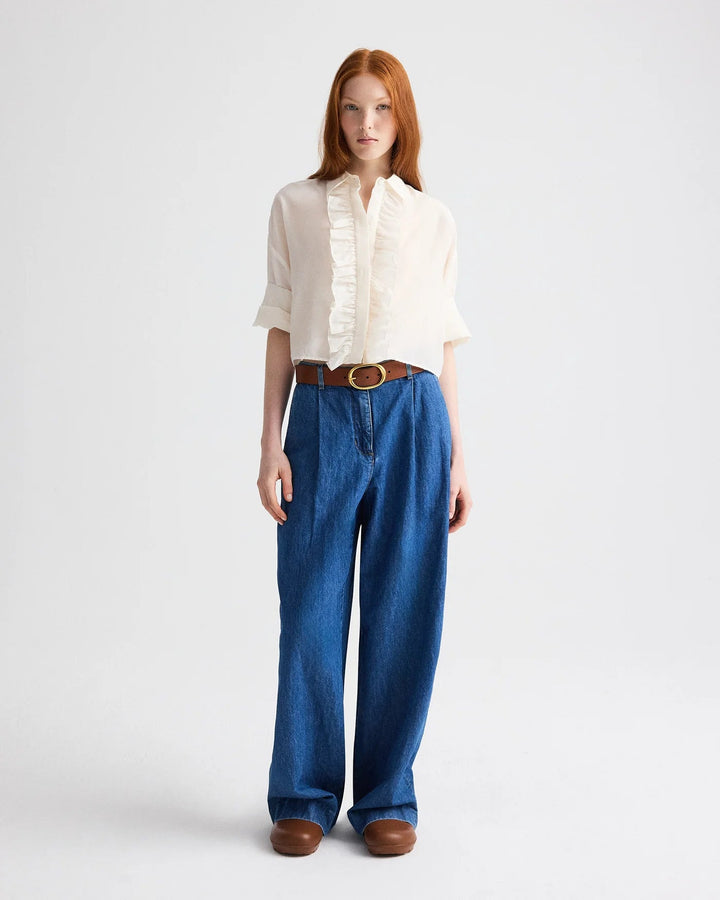 TWP - Next Ex Ruffle Ivory Silk - Kalifornia Jean Bar