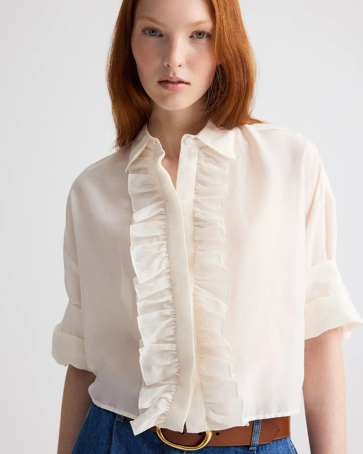 TWP - Next Ex Ruffle Ivory Silk - Kalifornia Jean Bar