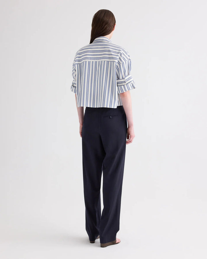 TWP - Next Ex Shirt in Ivory Multi Mens Stripe Superfine Cotton Poplin - Kalifornia Jean Bar