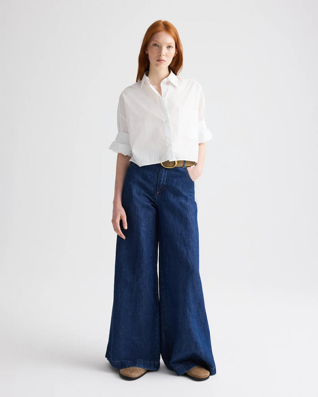 TWP - Next Ex Shirt White/Light Blue Drop Needle - Kalifornia Jean Bar