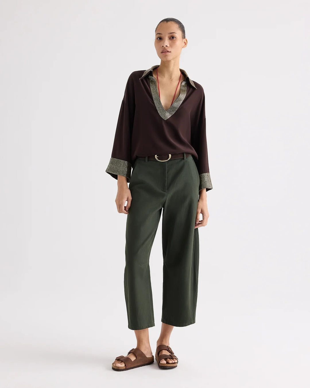 TWP - Slouchy Bf Trouser in Rosen - Kalifornia Jean Bar