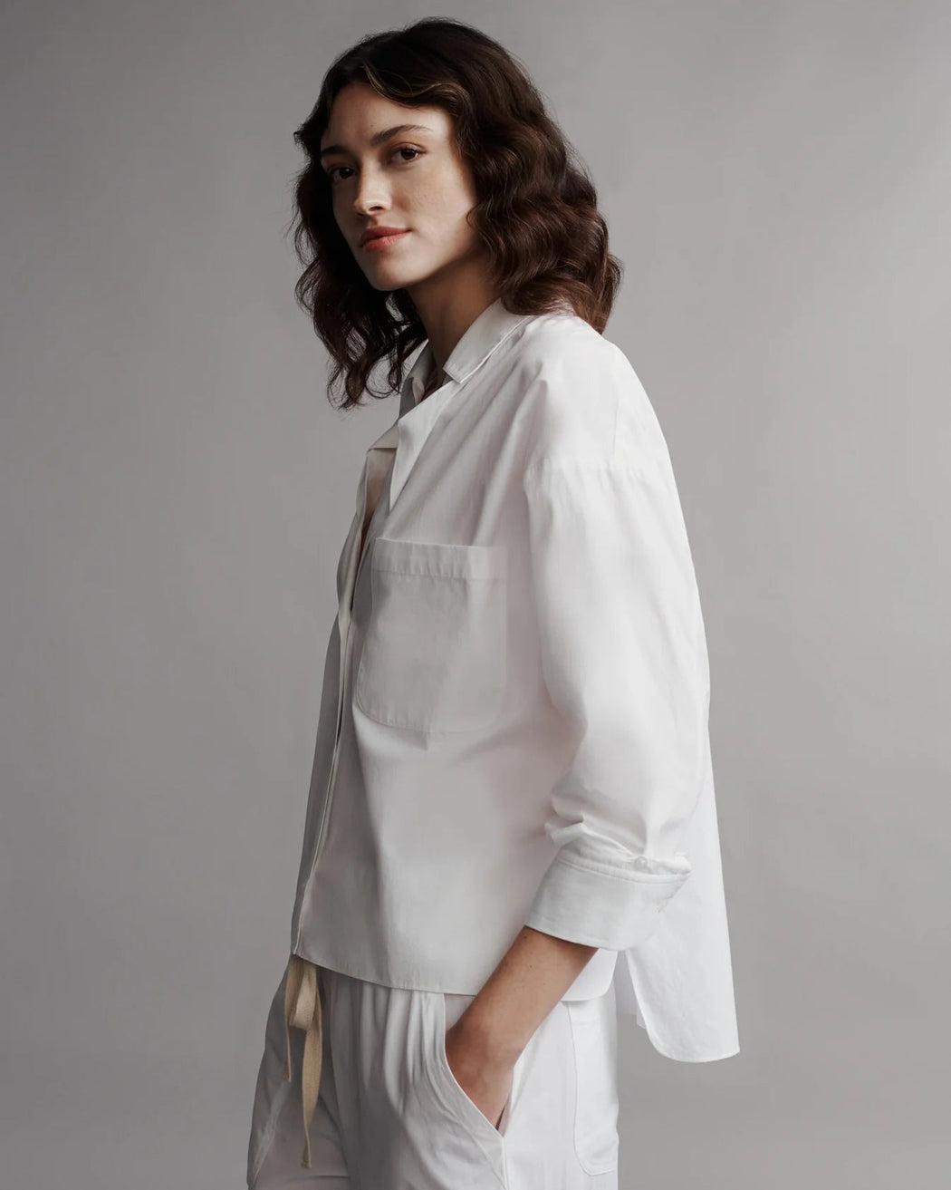 TWP - White The Day After Shirt in Washed Cotton Poplin - Kalifornia Jean BarTWP - White The Day After Shirt in Washed Cotton Poplin