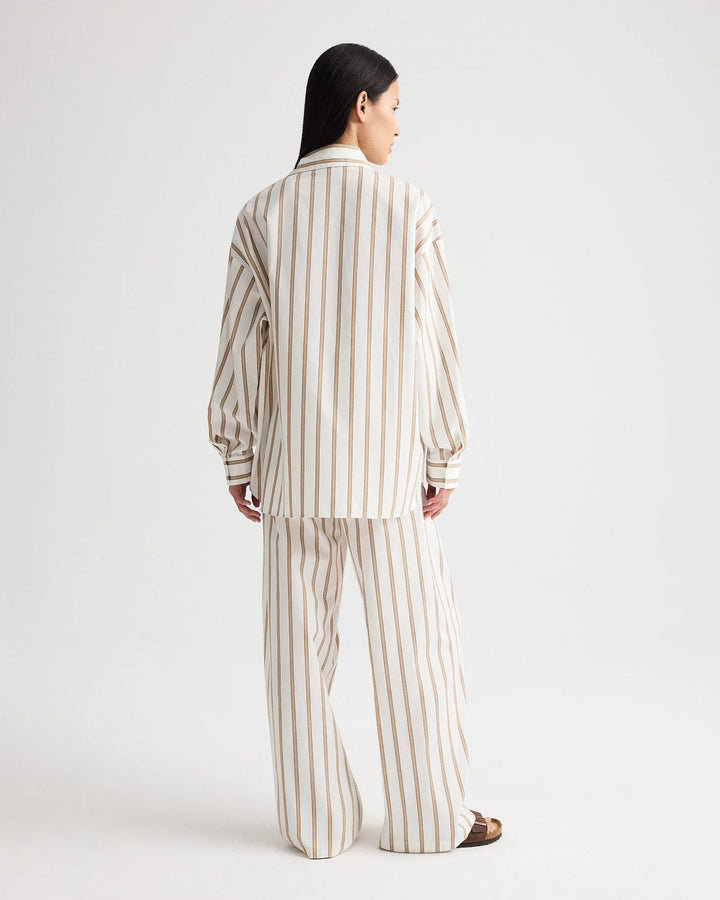 TWP - White/Khaki Something Borrowed Shirt - Kalifornia Jean Bar