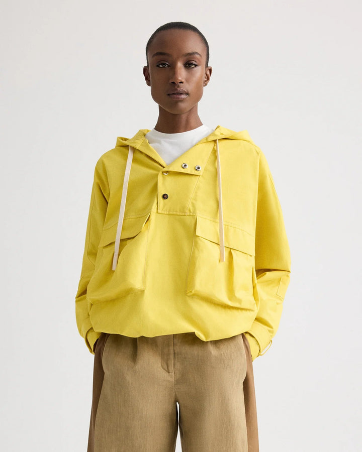 TWP - Yellow Rain Check Water Repellent Hoodie - Kalifornia Jean Bar