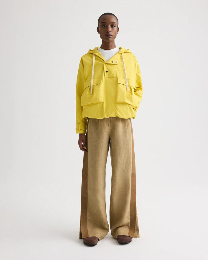 TWP - Yellow Rain Check Water Repellent Hoodie - Kalifornia Jean Bar