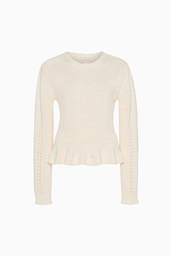 Ulla Johnson - Aurelie Peplum Pullover Cowrie - Kalifornia Jean Bar