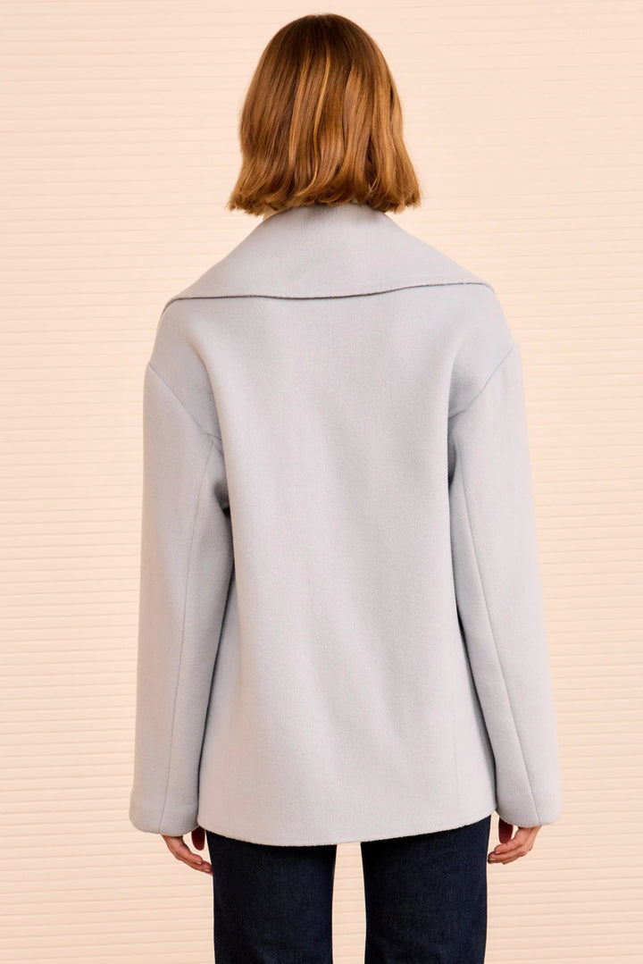 Ulla Johnson - Diana Wool Peacoat in Slate - Kalifornia Jean Bar