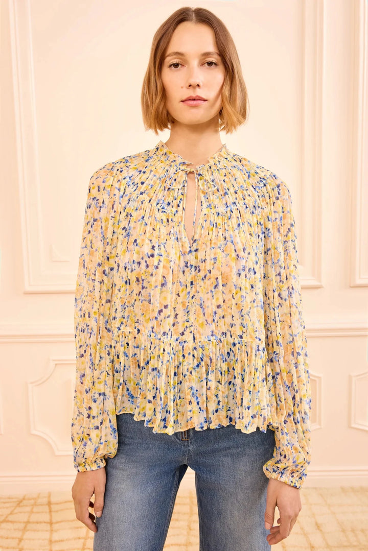 Ulla Johnson - Leandra Silk Daffodil Blouse - Kalifornia Jean Bar