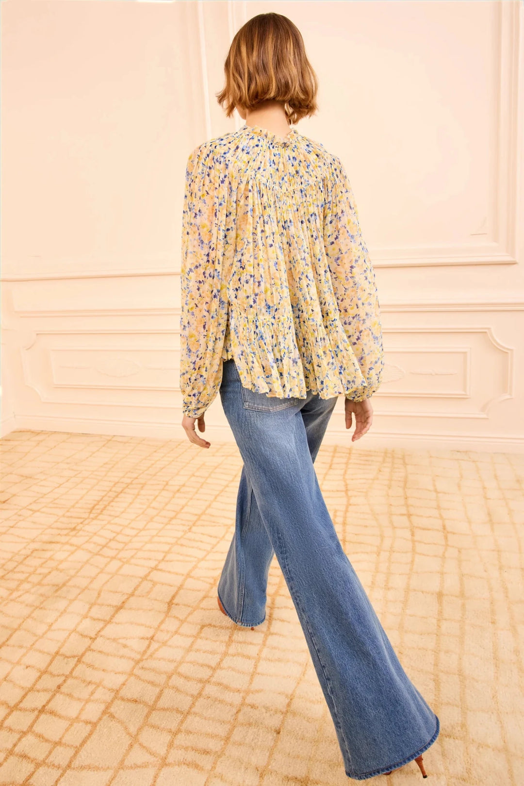 Ulla Johnson - Leandra Silk Daffodil Blouse - Kalifornia Jean Bar