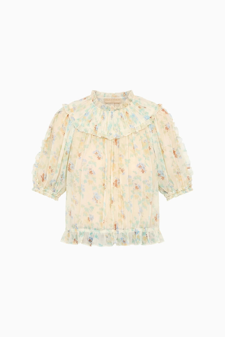 Ulla Johnson - Solenne Silk Top in Moon Petal - Kalifornia Jean Bar