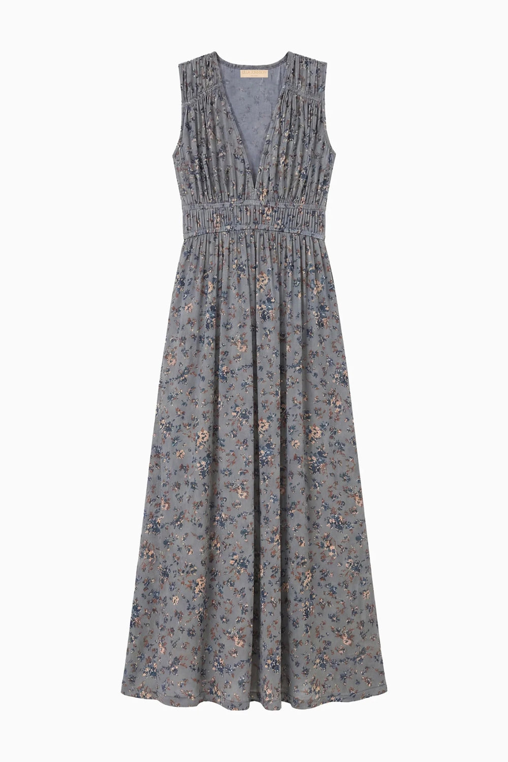 Ulla Johnson - Ursula V-Neck Dress Celeste Floral - Kalifornia Jean Bar