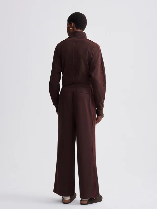 Varley - Brushed Rib Wide Leg Pant 30" Red Chocolate Marl/Red Dahlia - Kalifornia Jean Bar