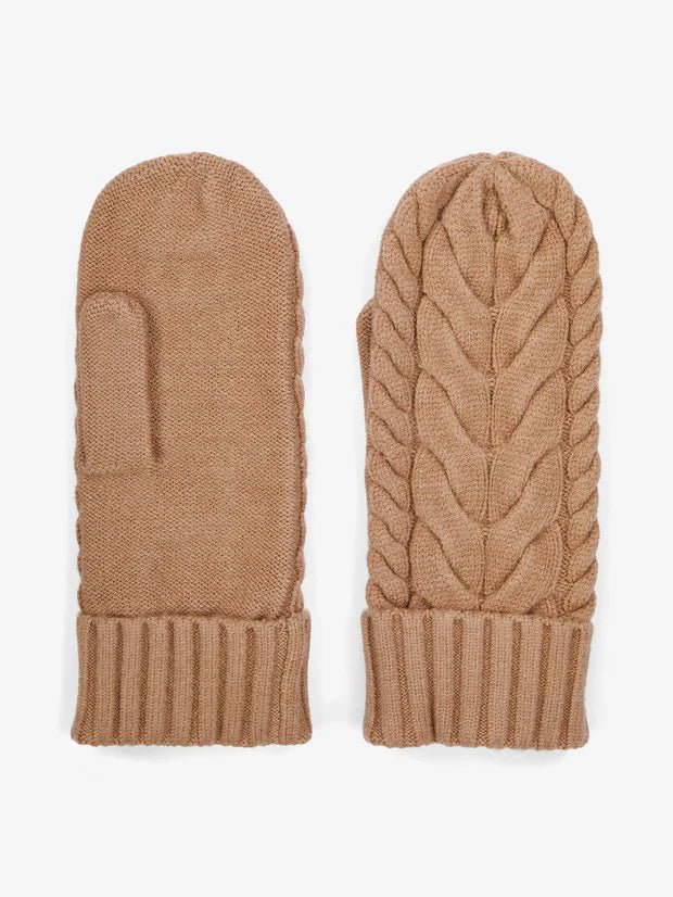 Varley - Charlene Cable Knit Mitten in Praline - Kalifornia Jean Bar