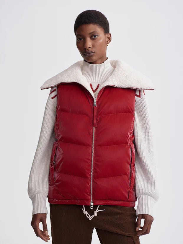 Varley - Red Dahlia Brock Puffer Gilet Vest - Kalifornia Jean Bar