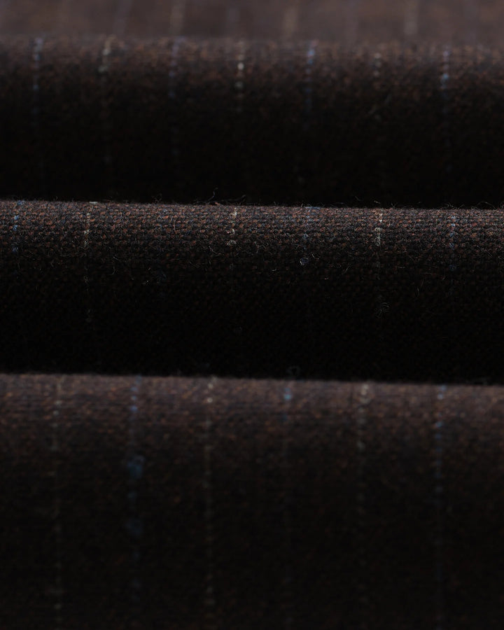 WAX London - Aston Wool Trouser Dark Brown Pinstripes - Kalifornia Jean Bar