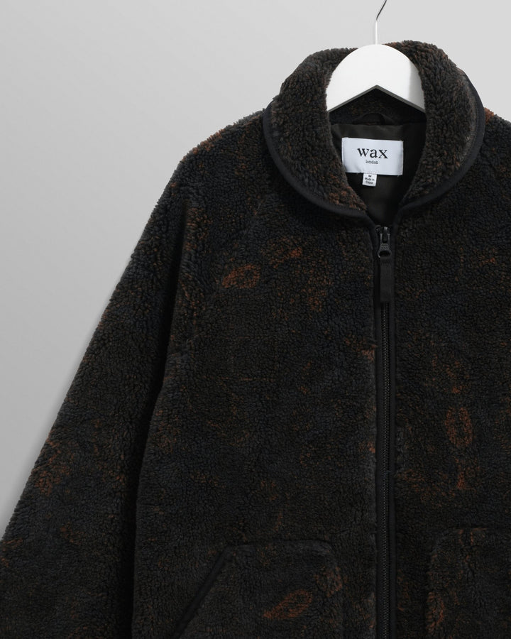Wax London - Black/Brown Paisley Tate Fleece - Kalifornia Jean Bar
