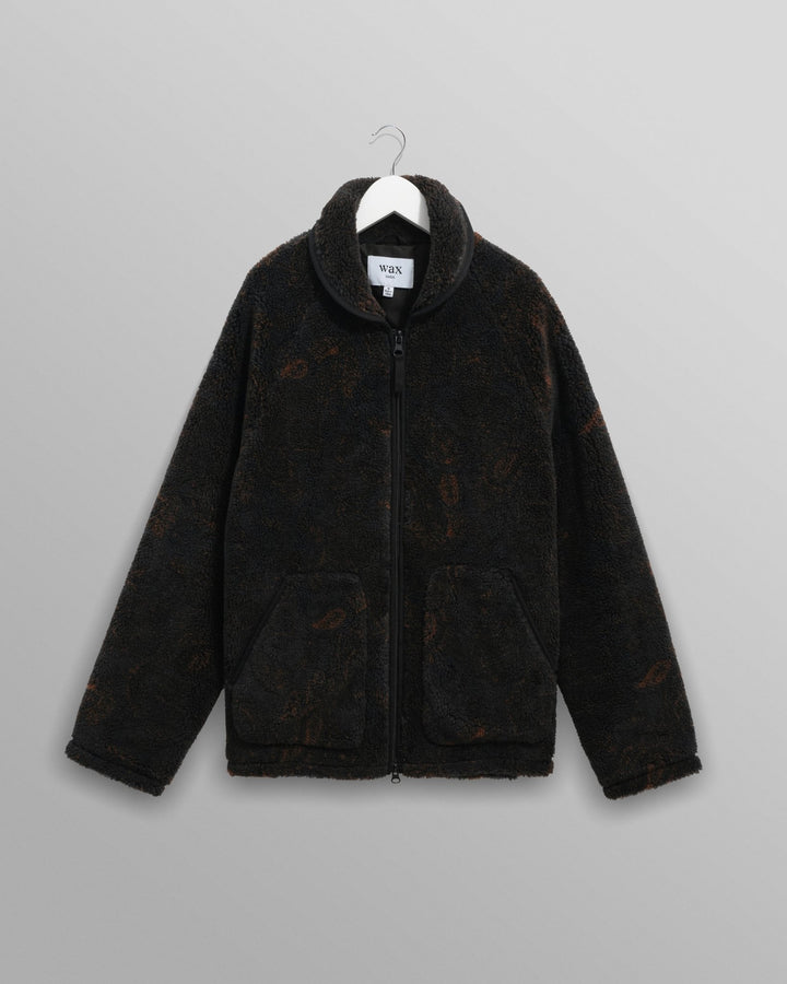 Wax London - Black/Brown Paisley Tate Fleece - Kalifornia Jean Bar