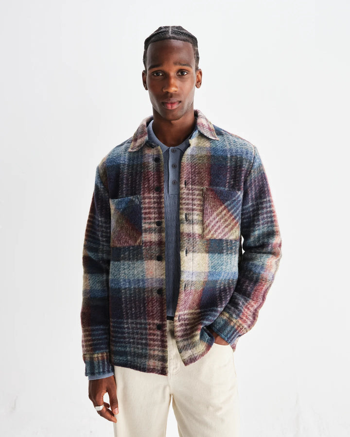 Wax London - Blue Multi Whiting Overshirt - Kalifornia Jean Bar
