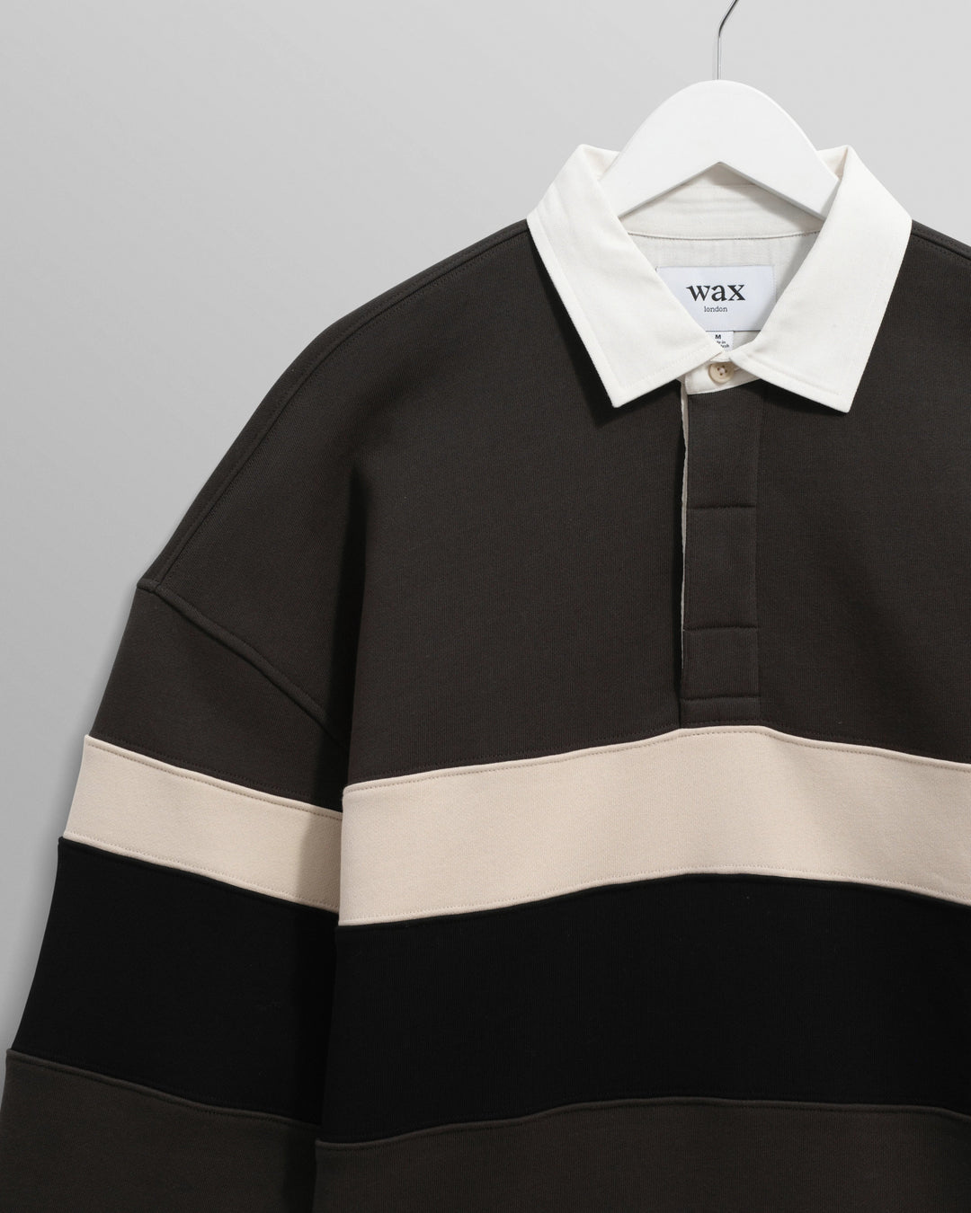 Wax London - Brown/Black Rowhill Rugby Shirt - Kalifornia Jean Bar