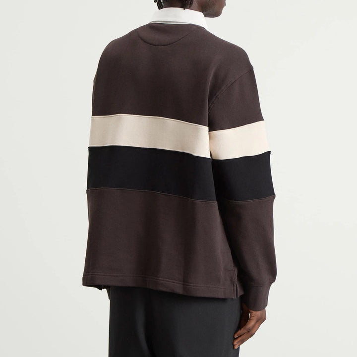Wax London - Brown/Black Rowhill Rugby Shirt - Kalifornia Jean Bar