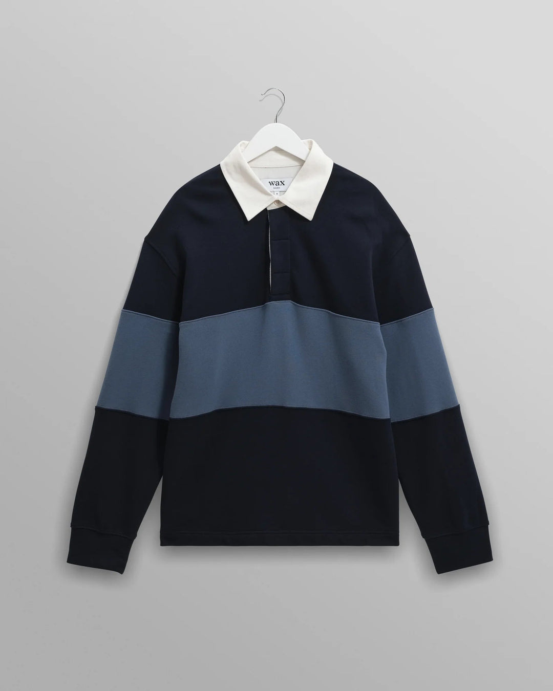 Wax London - Navy/Blue Rowhill Rugby Shirt - Kalifornia Jean Bar