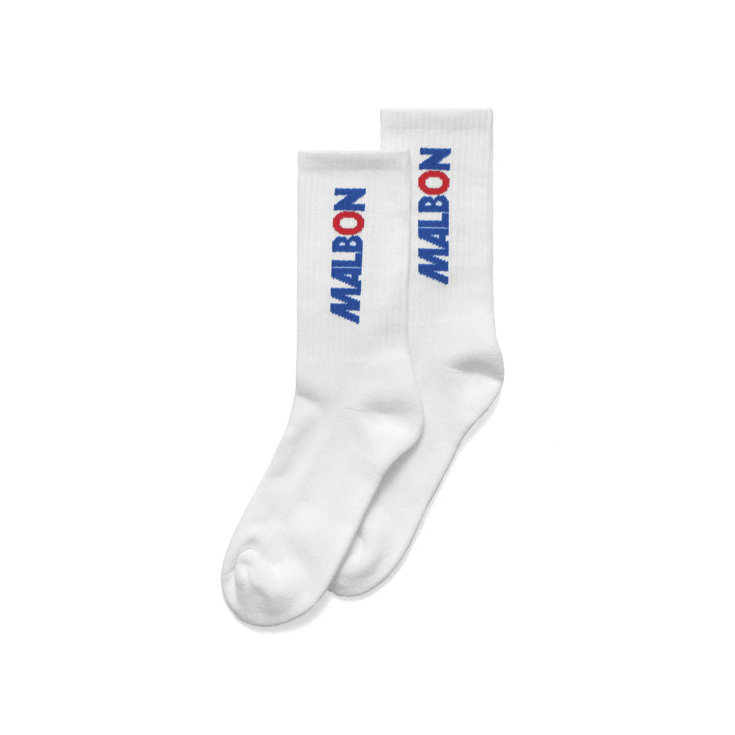 Malbon - White Golf and Ski Sock