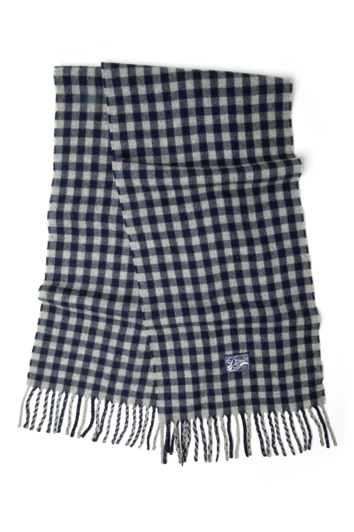 Damson Madder - Willow Gingham Wool Scarf - Kalifornia Jean Bar