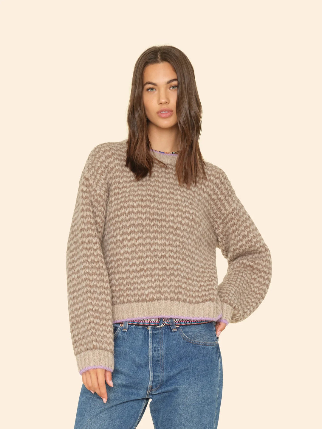 Xirena - Café Au Lait Mabel Sweater - Kalifornia Jean Bar Xirena - Café Au Lait Mabel Sweater