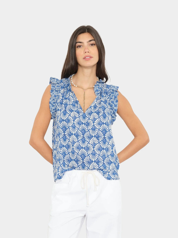 Xirena - Cobalt Shell Bex Top - Kalifornia Jean Bar