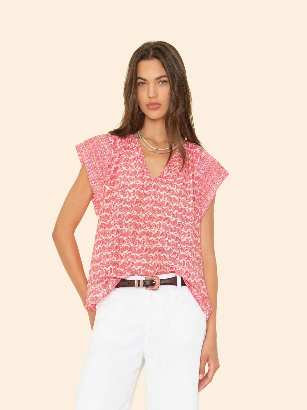 Xirena - Paloma Pink Clover Top - Kalifornia Jean Bar