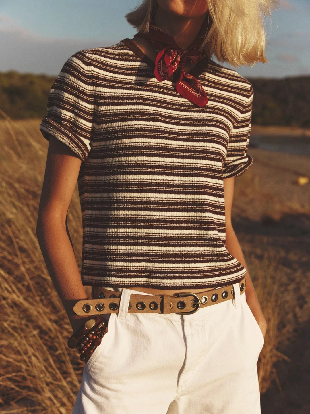 Xirena - Tawny Brown Kelsey Top - Kalifornia Jean Bar